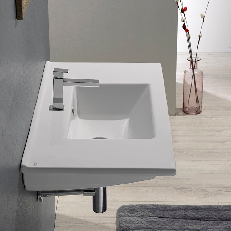 white bathroom sink