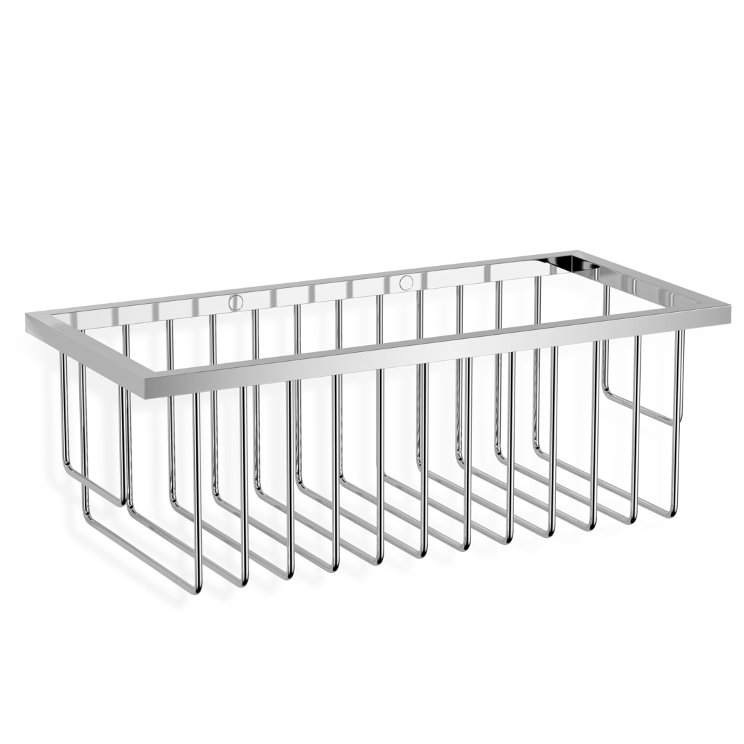 chrome shower basket