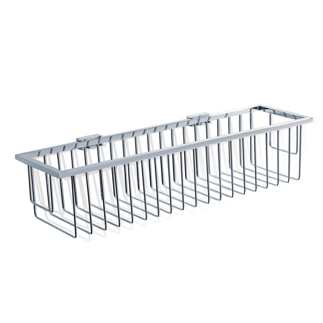 chrome shower basket
