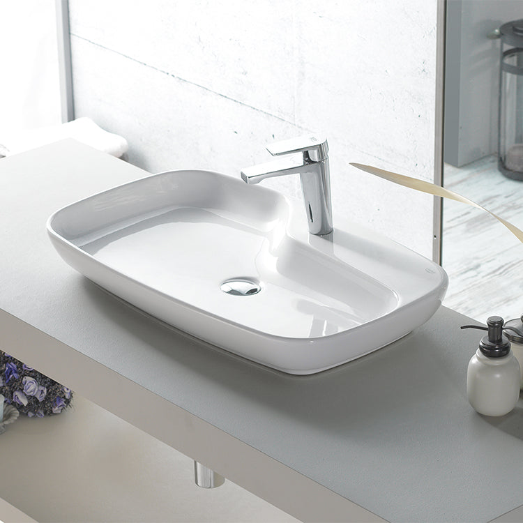 white bathroom sink