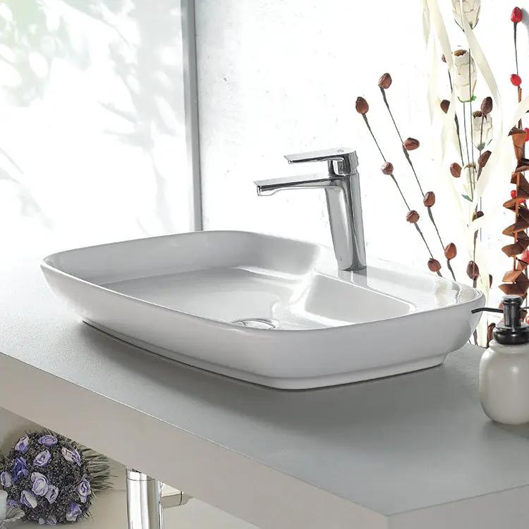 white bathroom sink