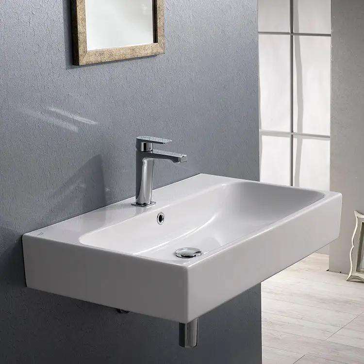 white bathroom sink
