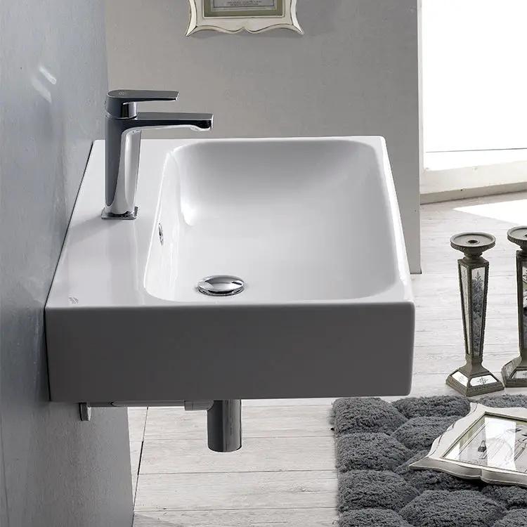 white bathroom sink