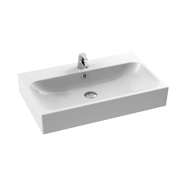 white bathroom sink
