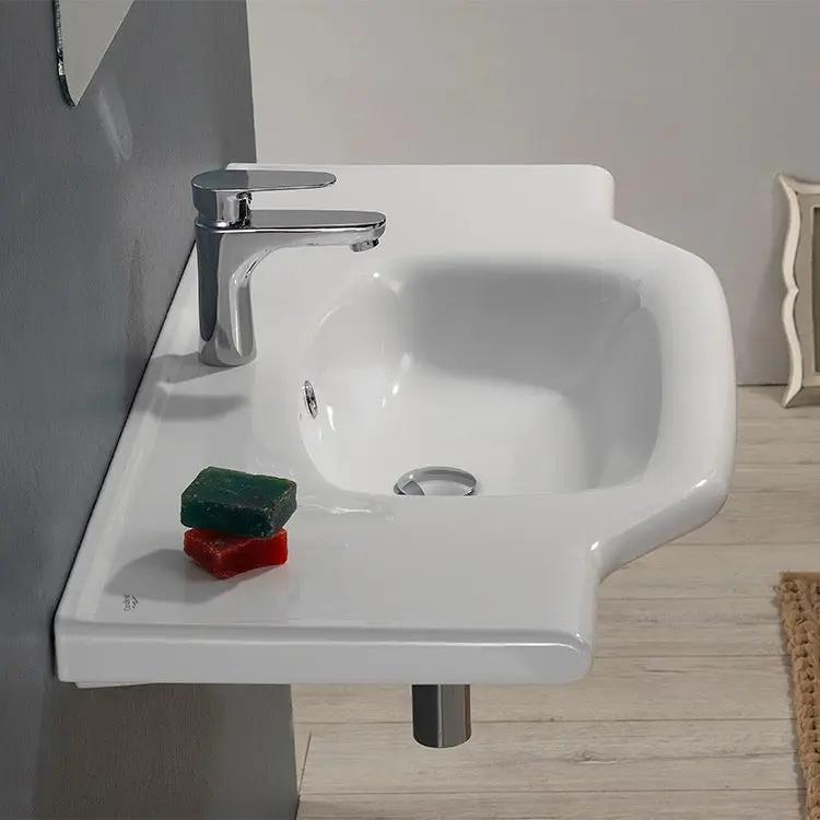 white bathroom sink