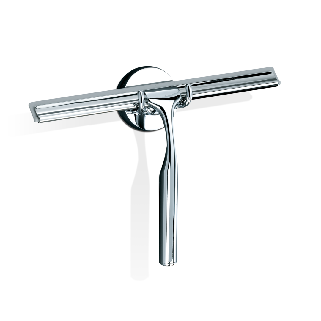 chrome wiper with wall holder