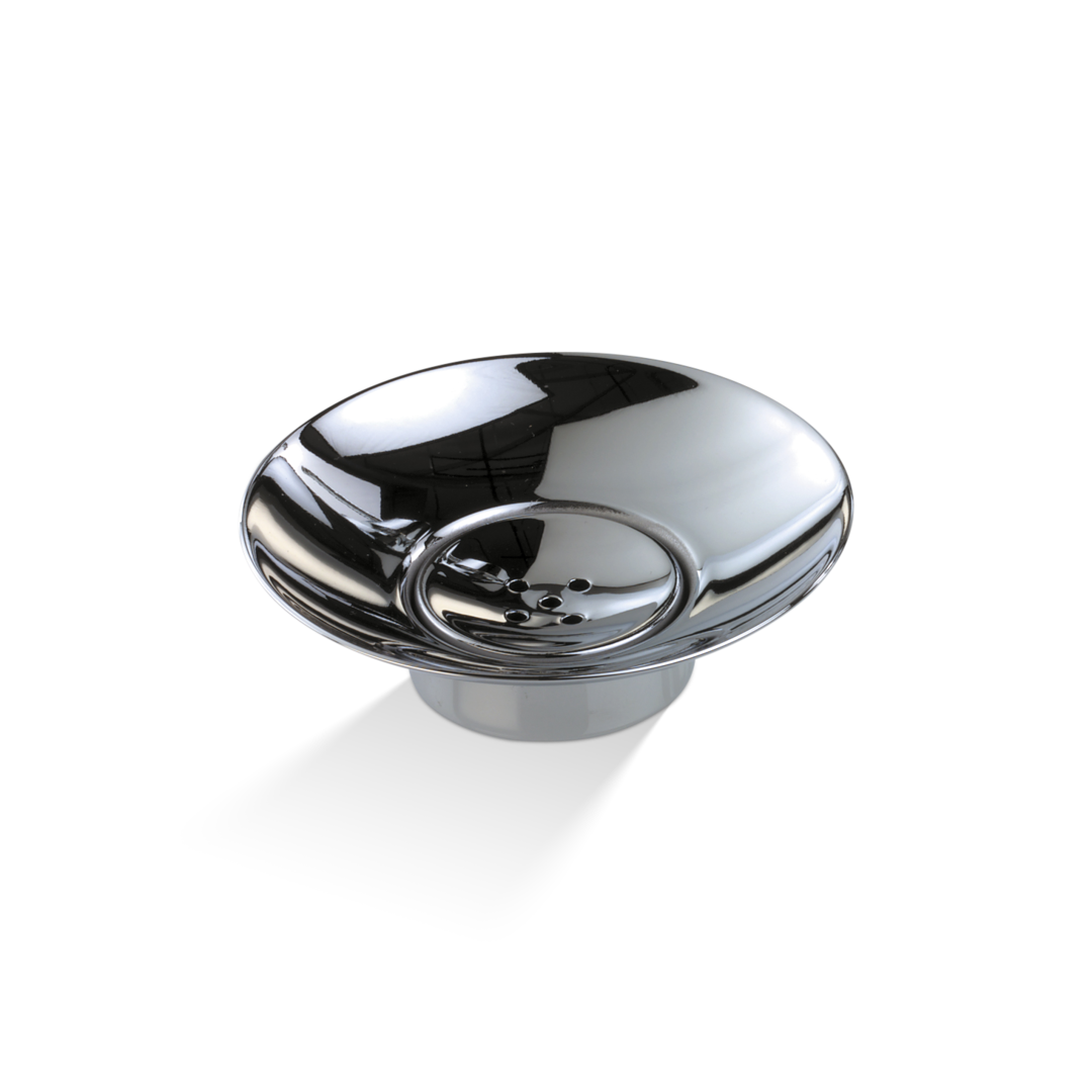 chrome soap dish with metal insert