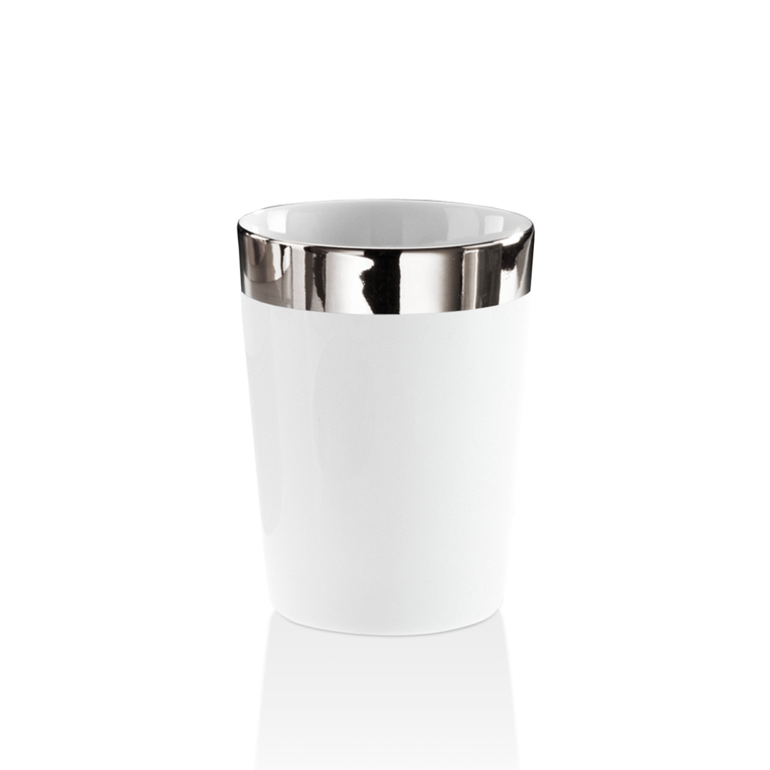 porcelain white/platinum tumbler