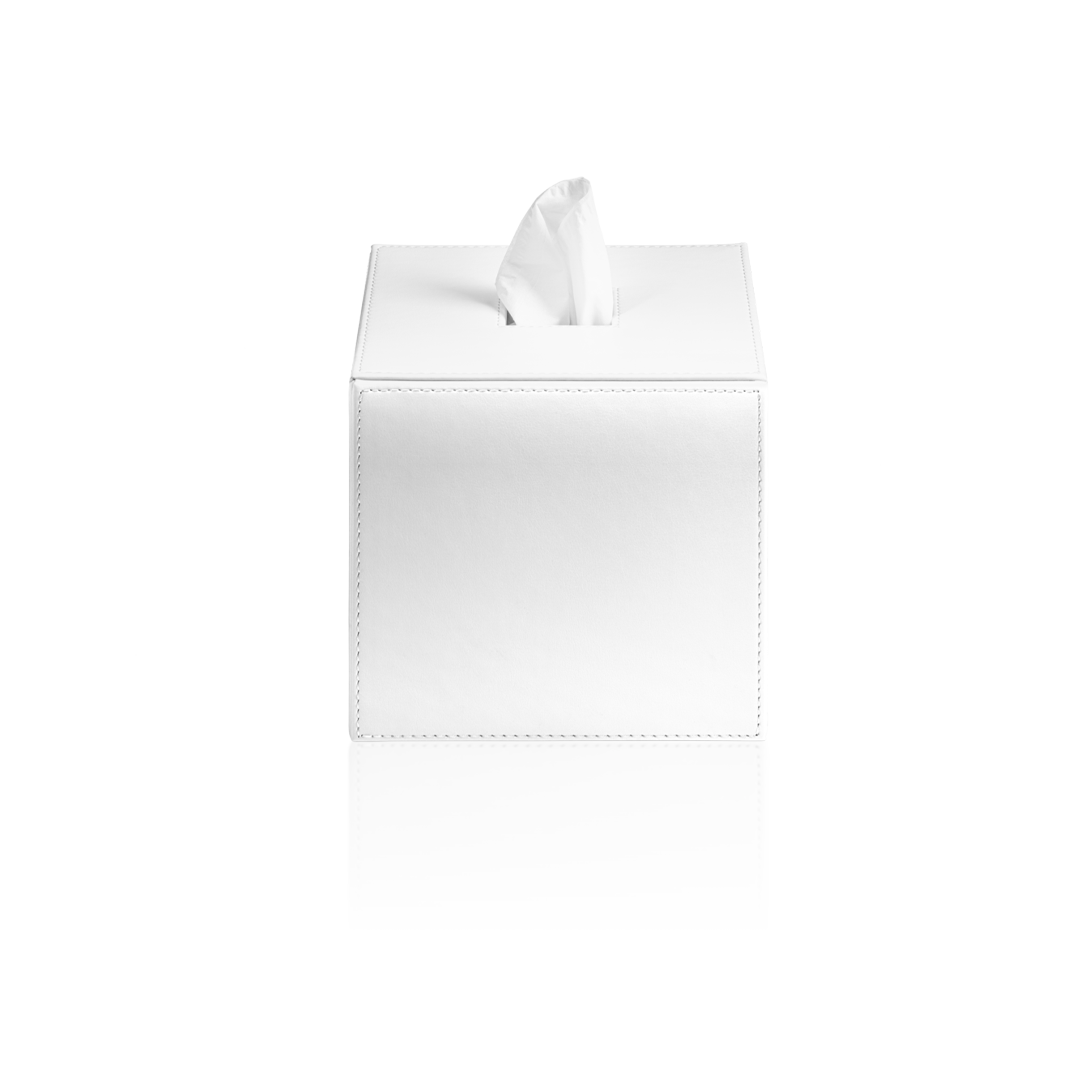 white square tissue box
