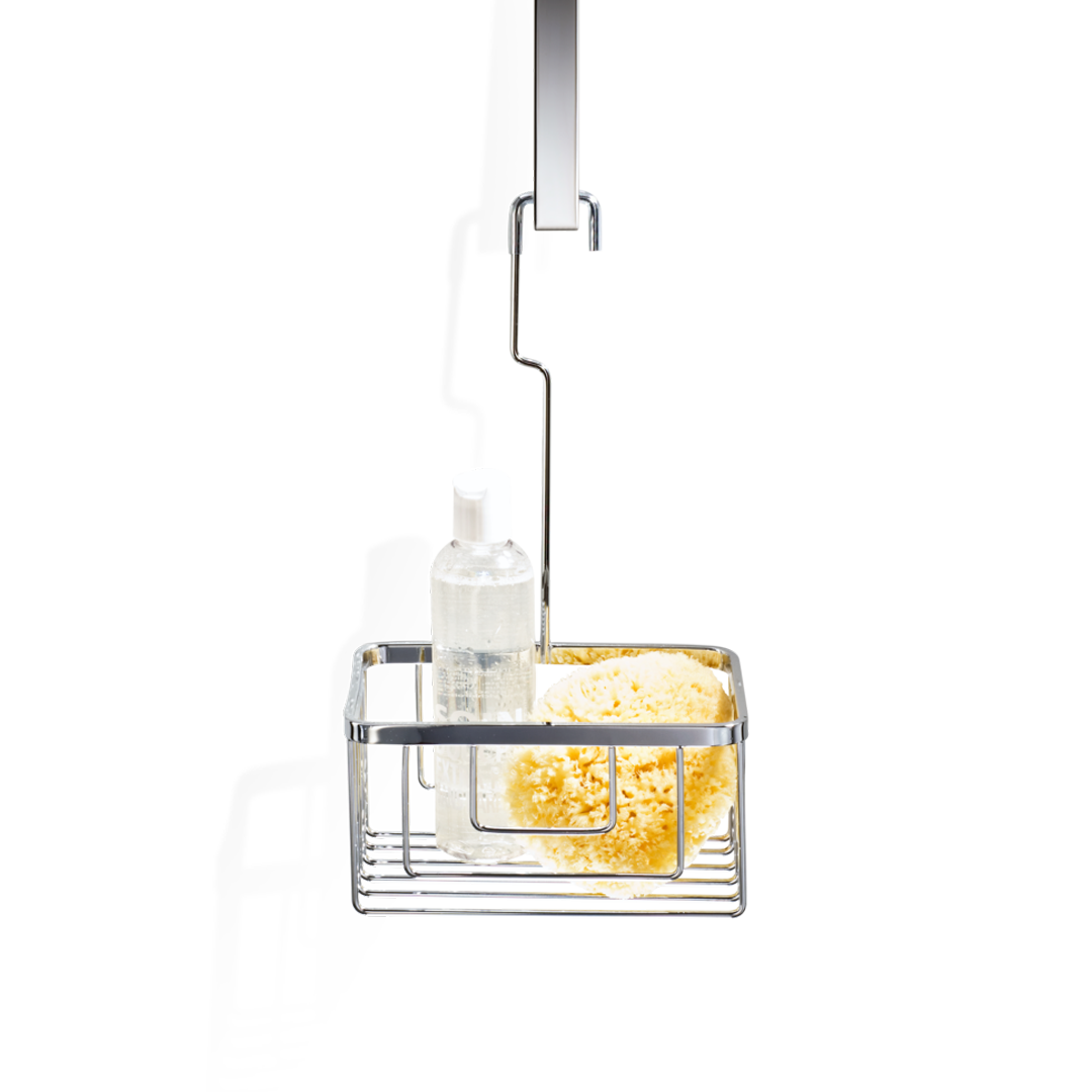 chrome hang-up shower with angled hanger