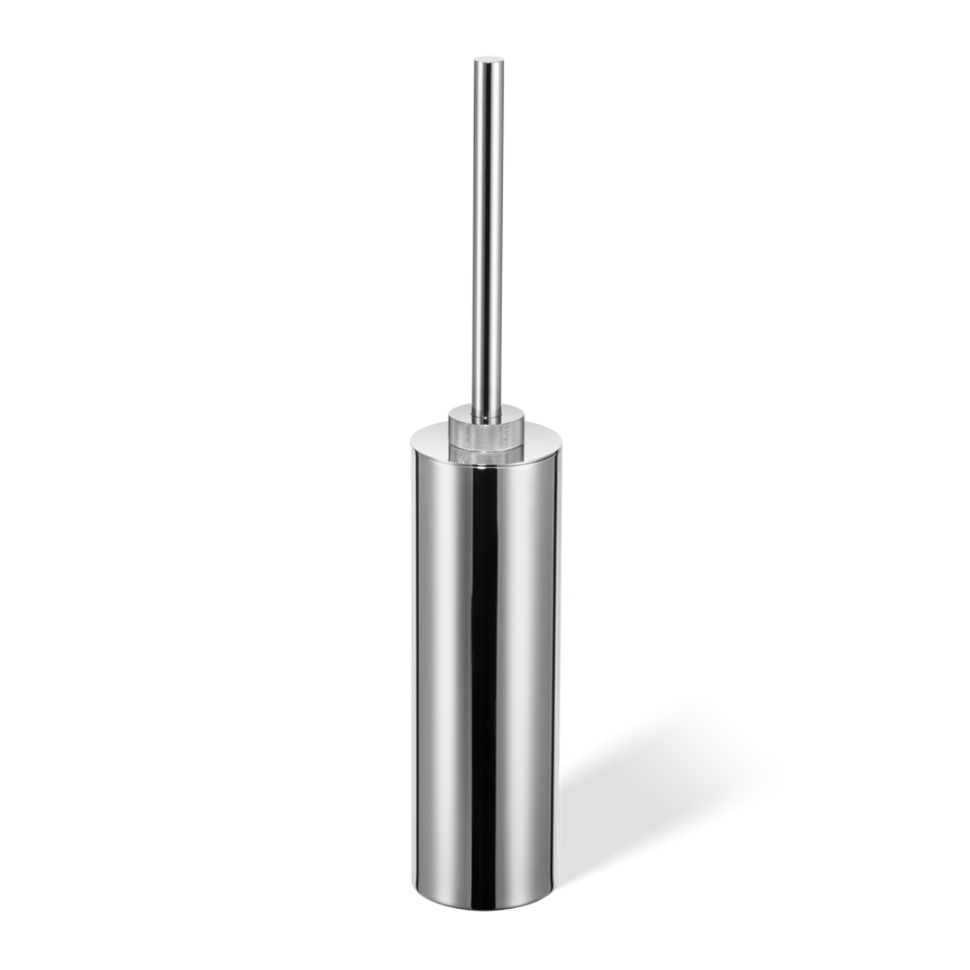 chrome toilet brush set