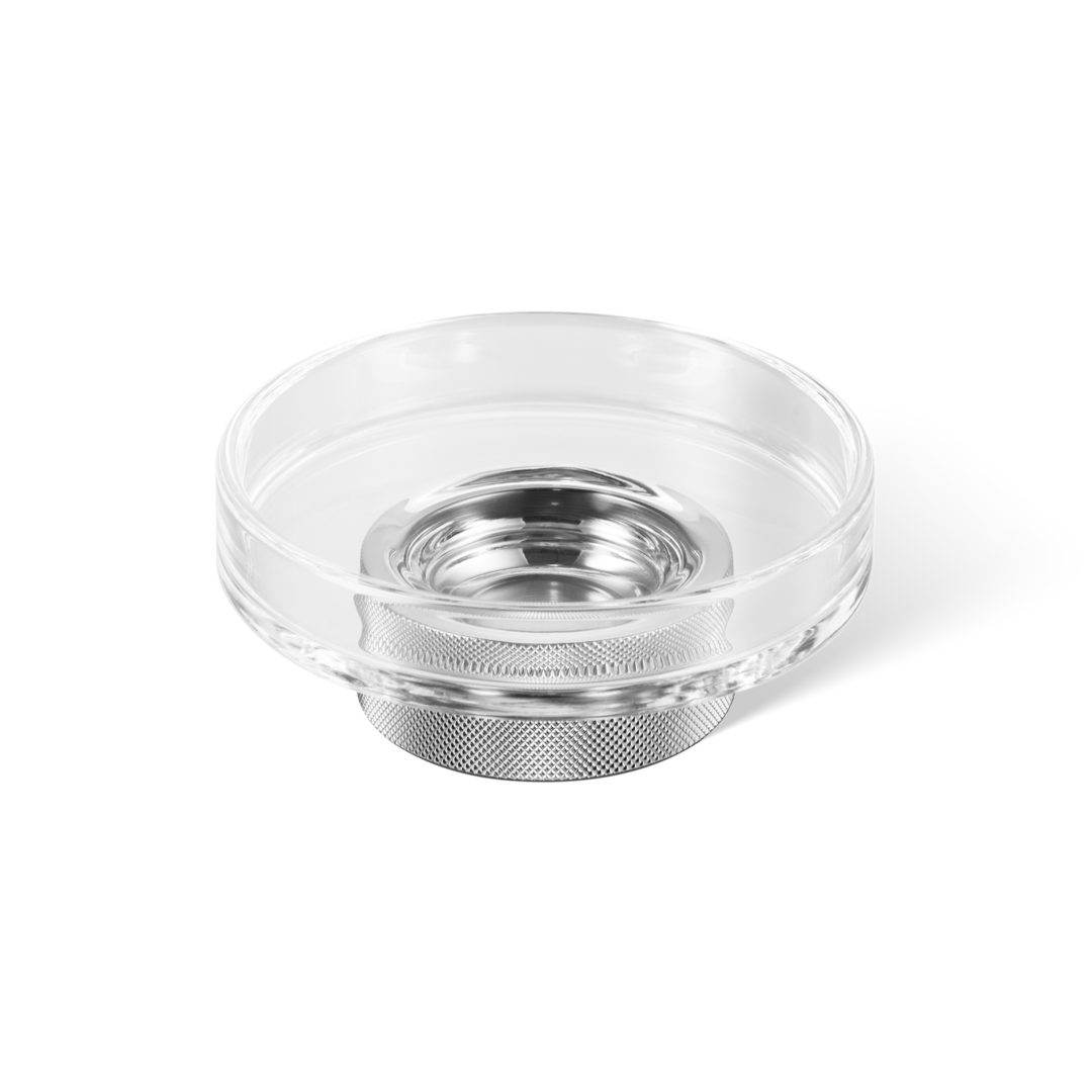 chrome soap dish made of kristall