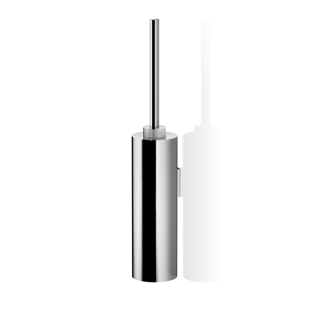 chrome toilet brush set