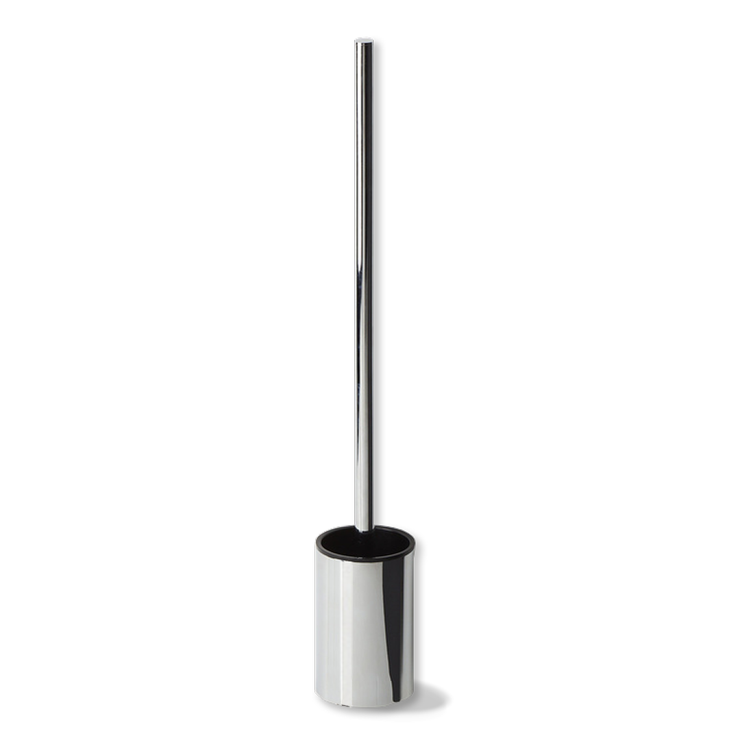 chrome toilet brush set