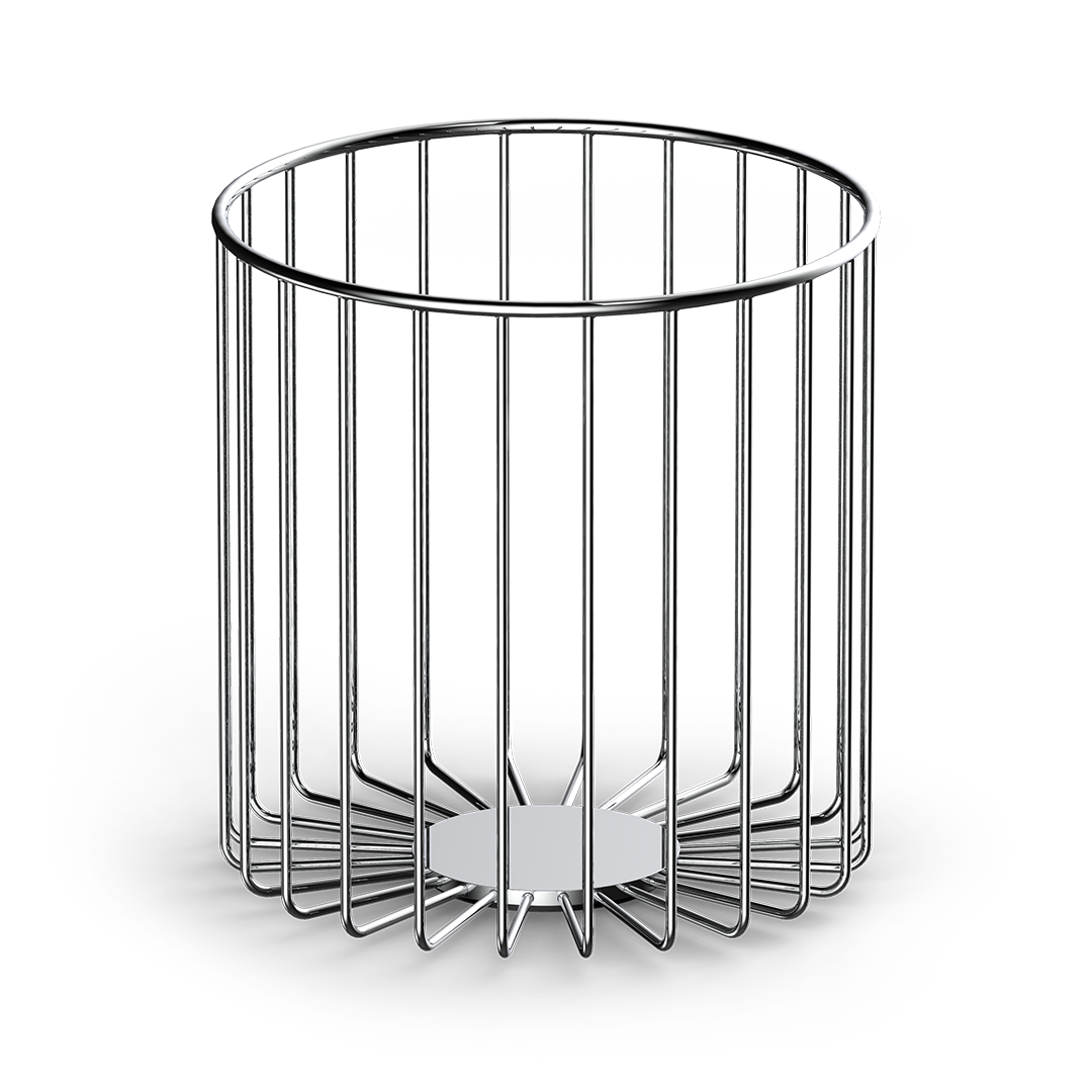chrome basic towel basket