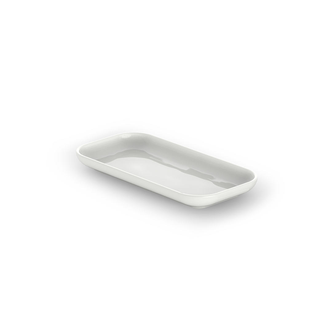 porcelaine white comb tray small