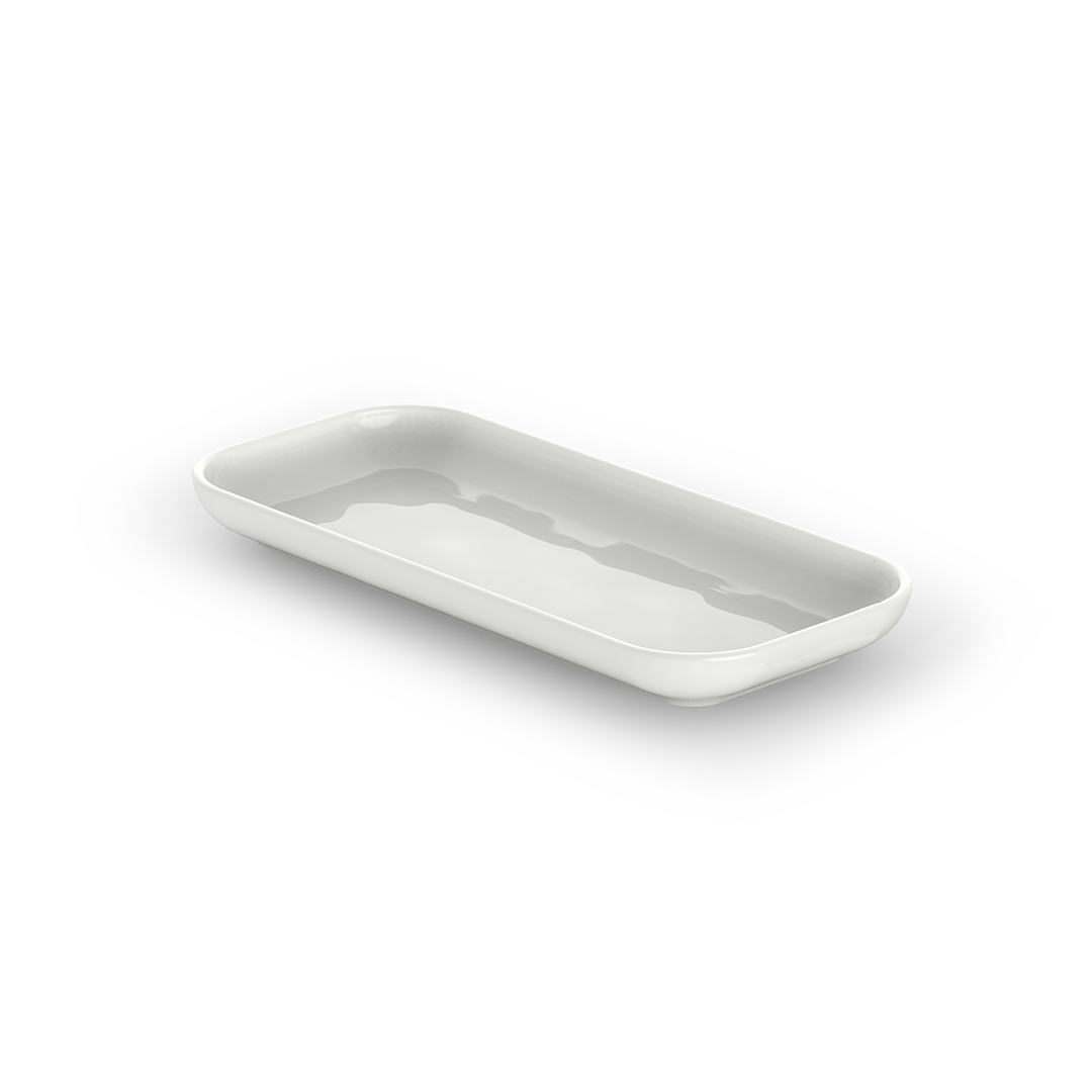 porcelaine white comb tray big