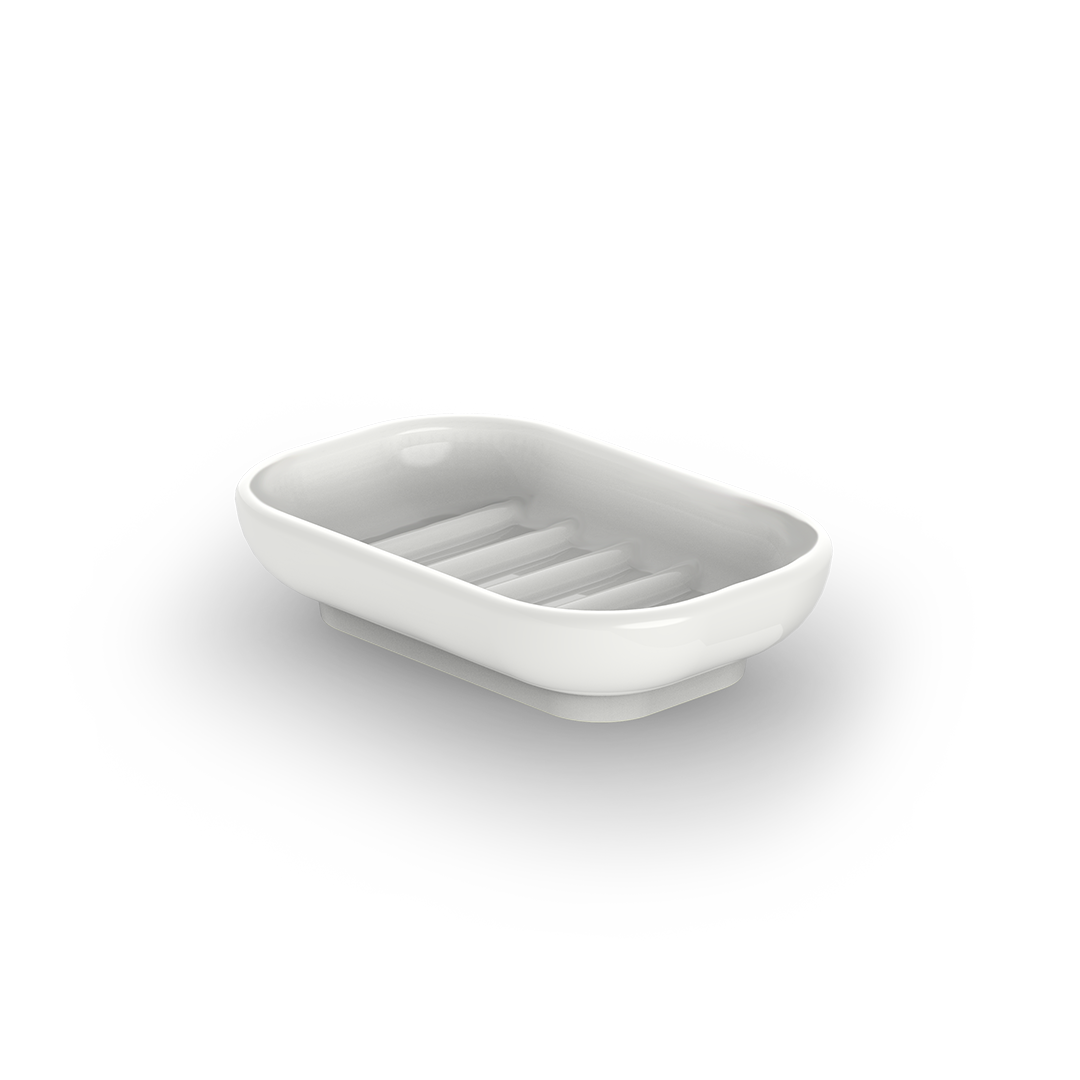 porcelaine white soap dish
