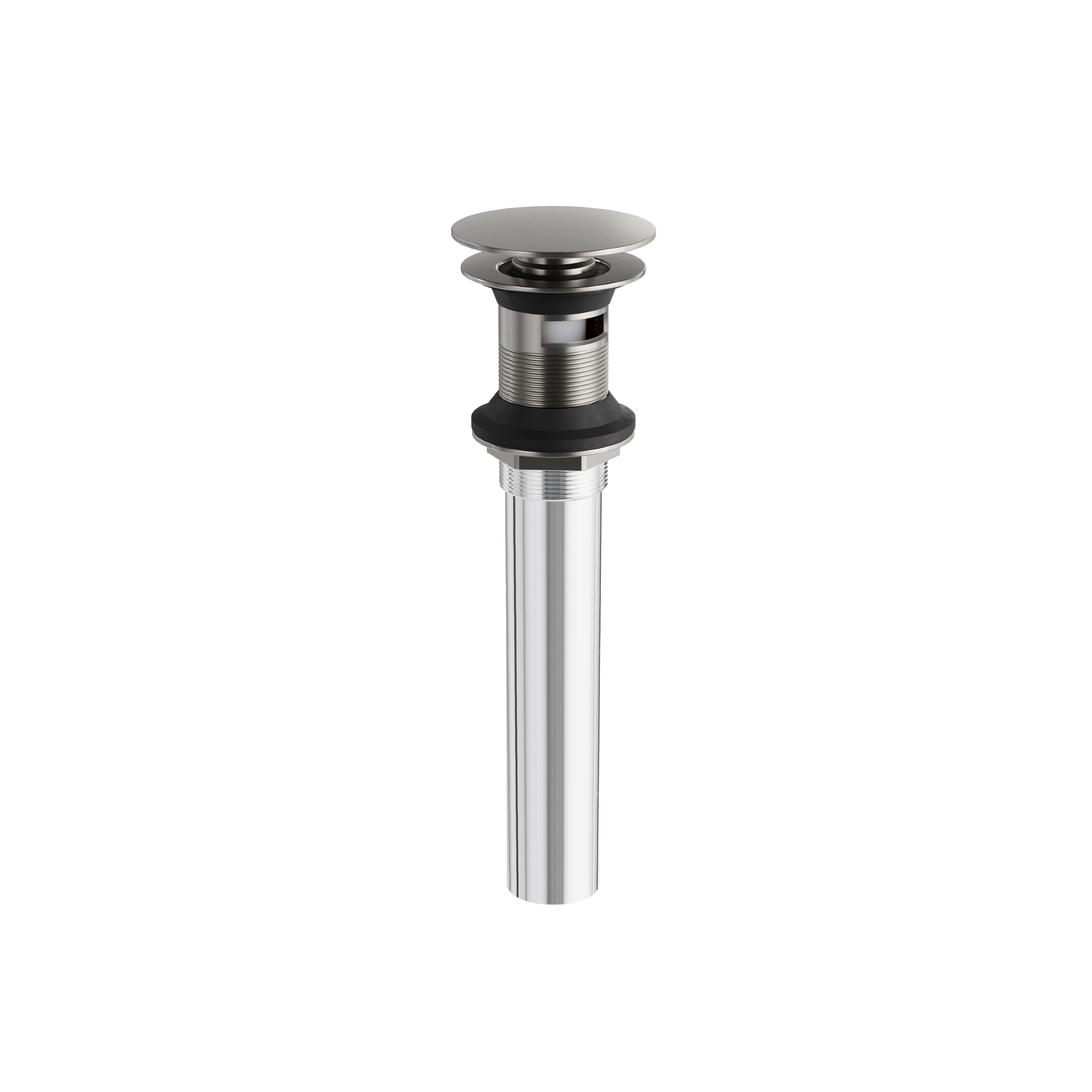 Aquabrass Round Pres Pop-Up Drain With Overflow by Aquabrass