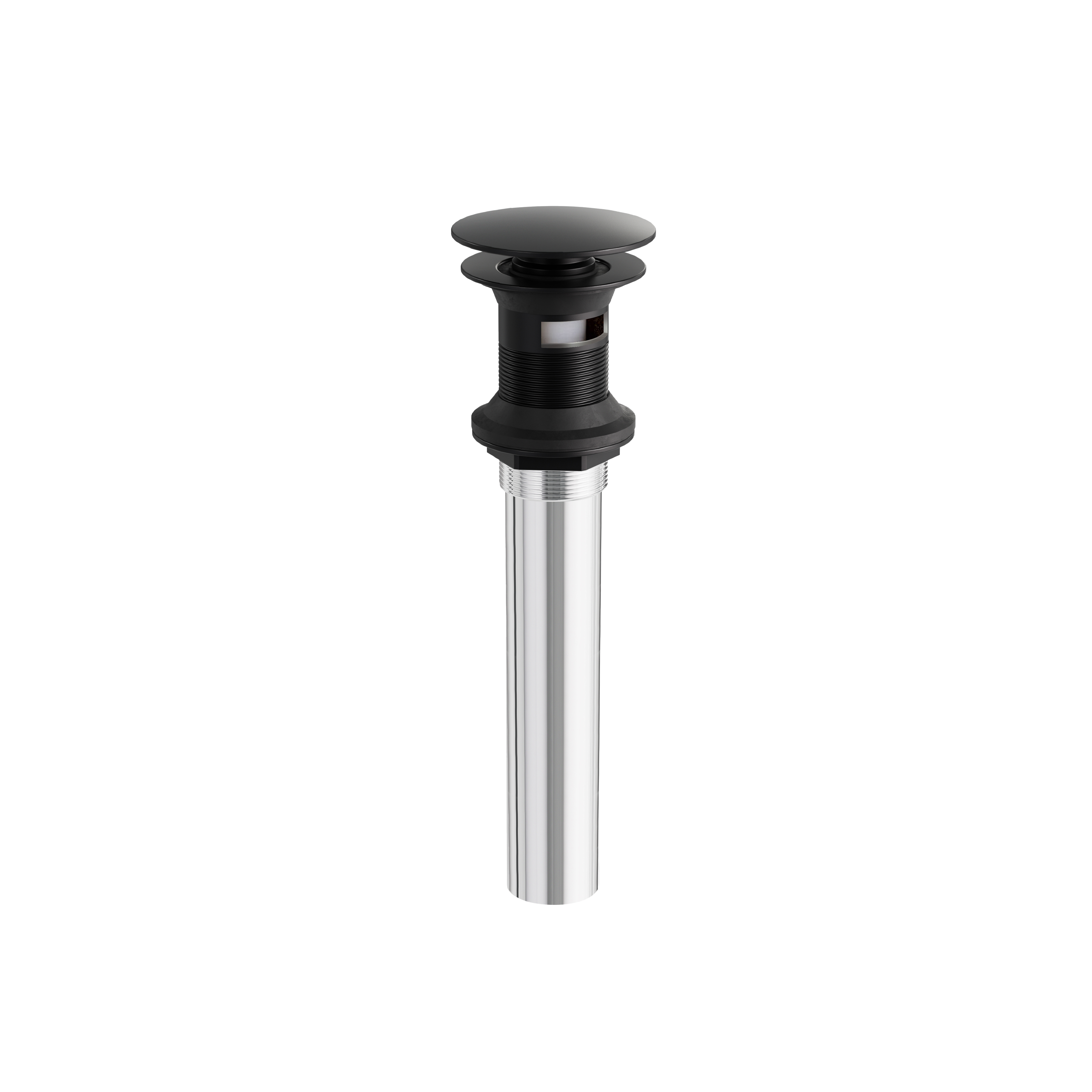 Aquabrass Round Pres Pop-Up Drain With Overflow by Aquabrass