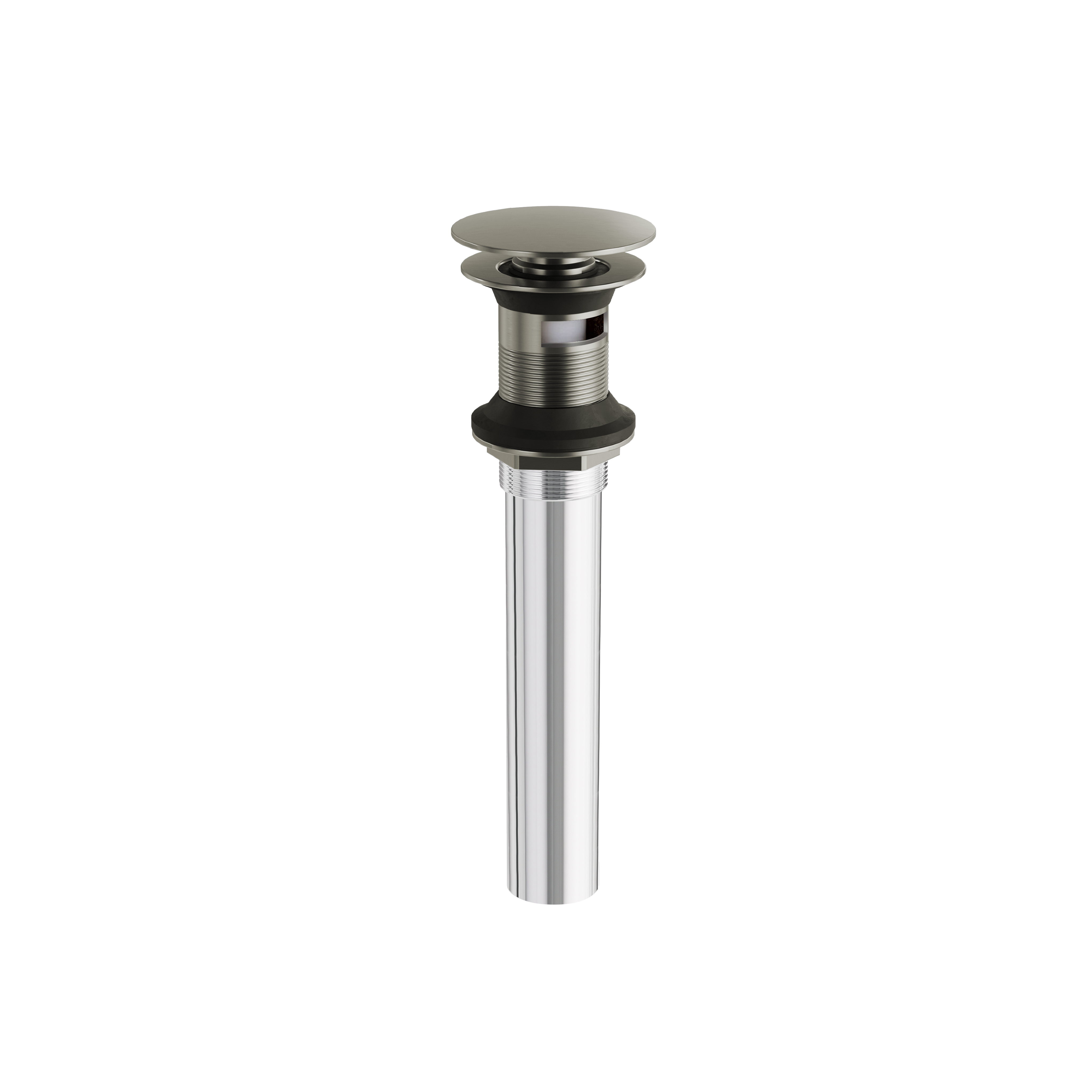 Aquabrass Round Pres Pop-Up Drain With Overflow by Aquabrass