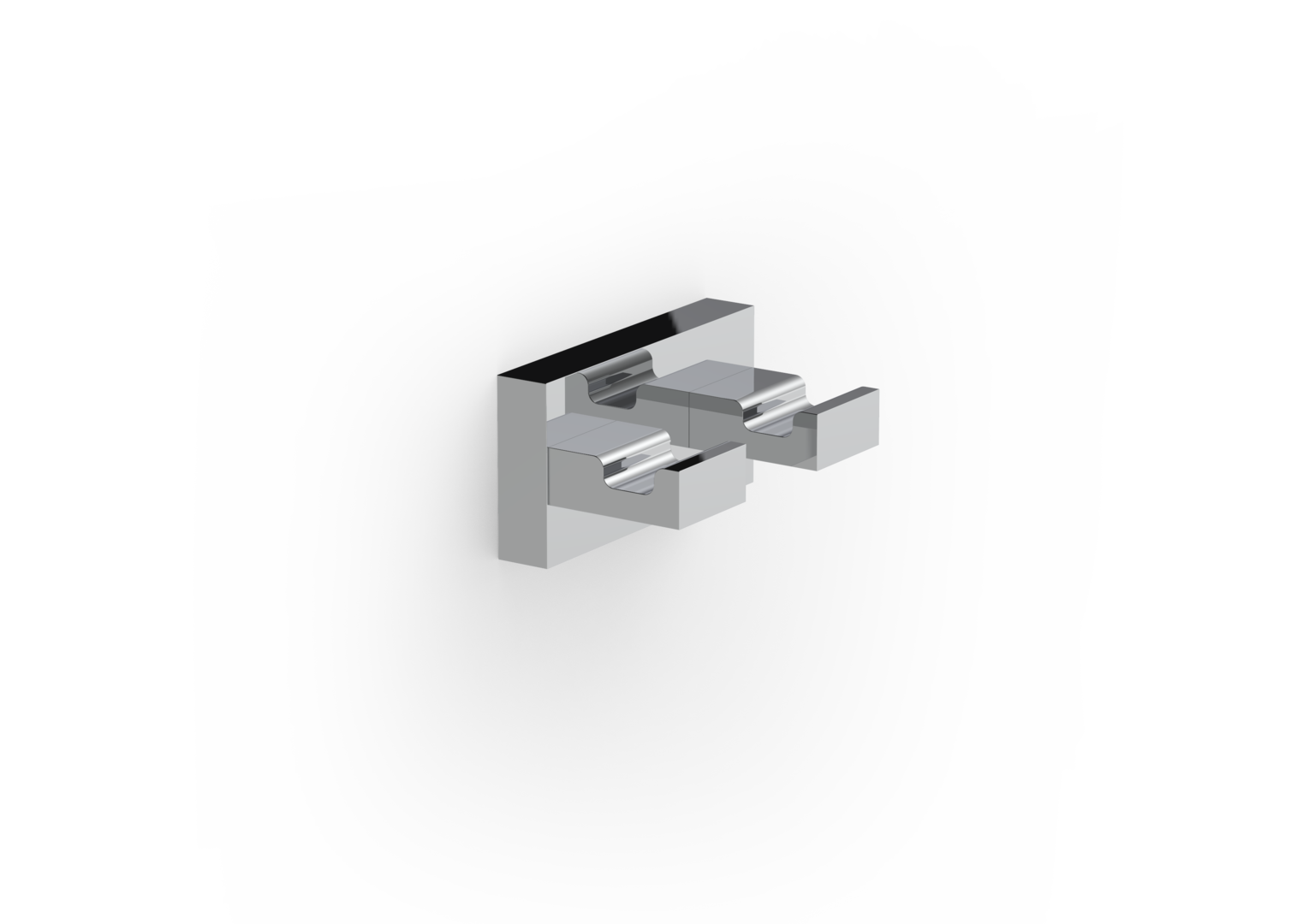 chrome double hook for shower wiper