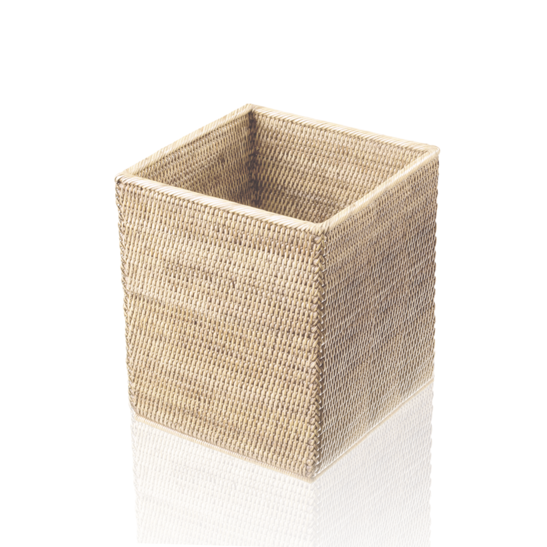 rattan light paper bin square