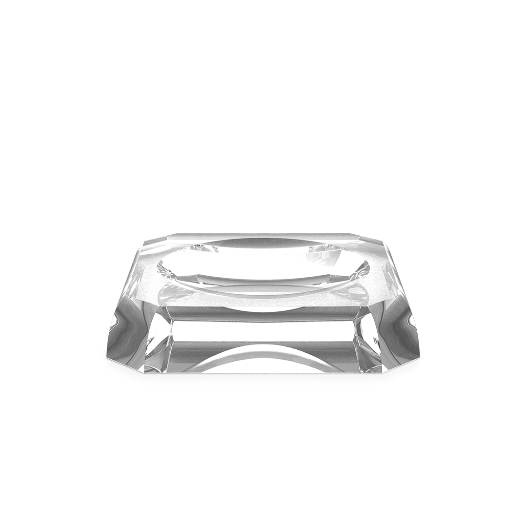 crystal clear soap dish