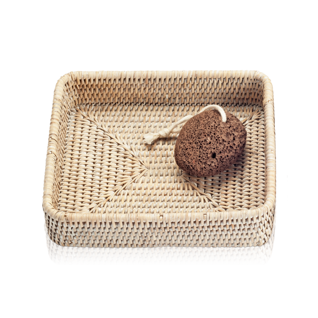 rattan light tray square