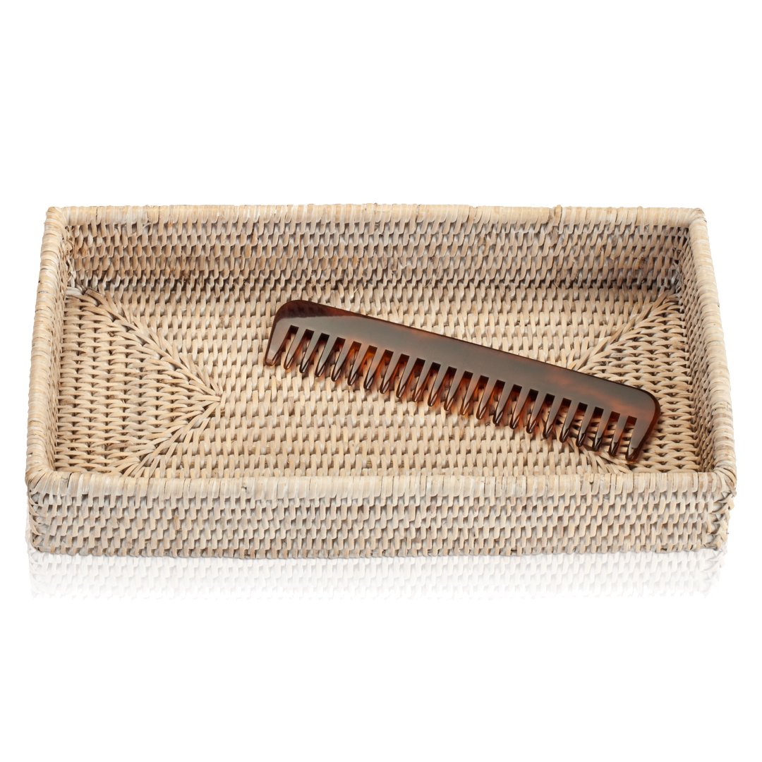 rattan light tray square