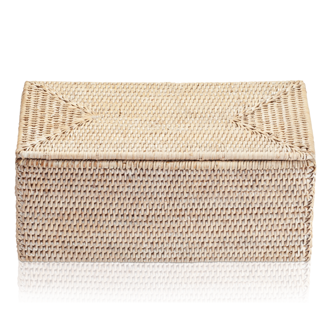 rattan light multi-purpose box with cover