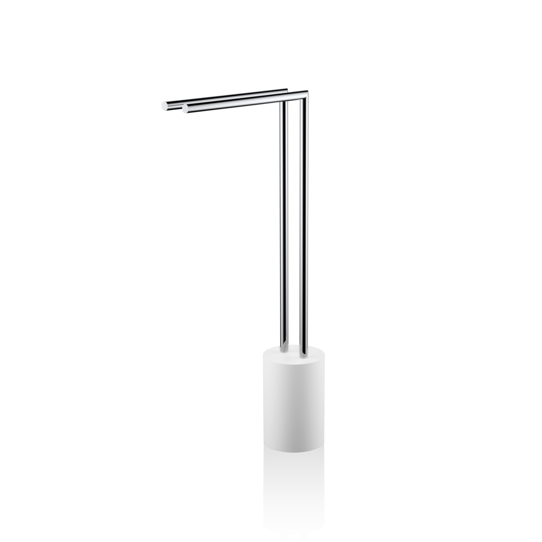 white/chrome towel stand