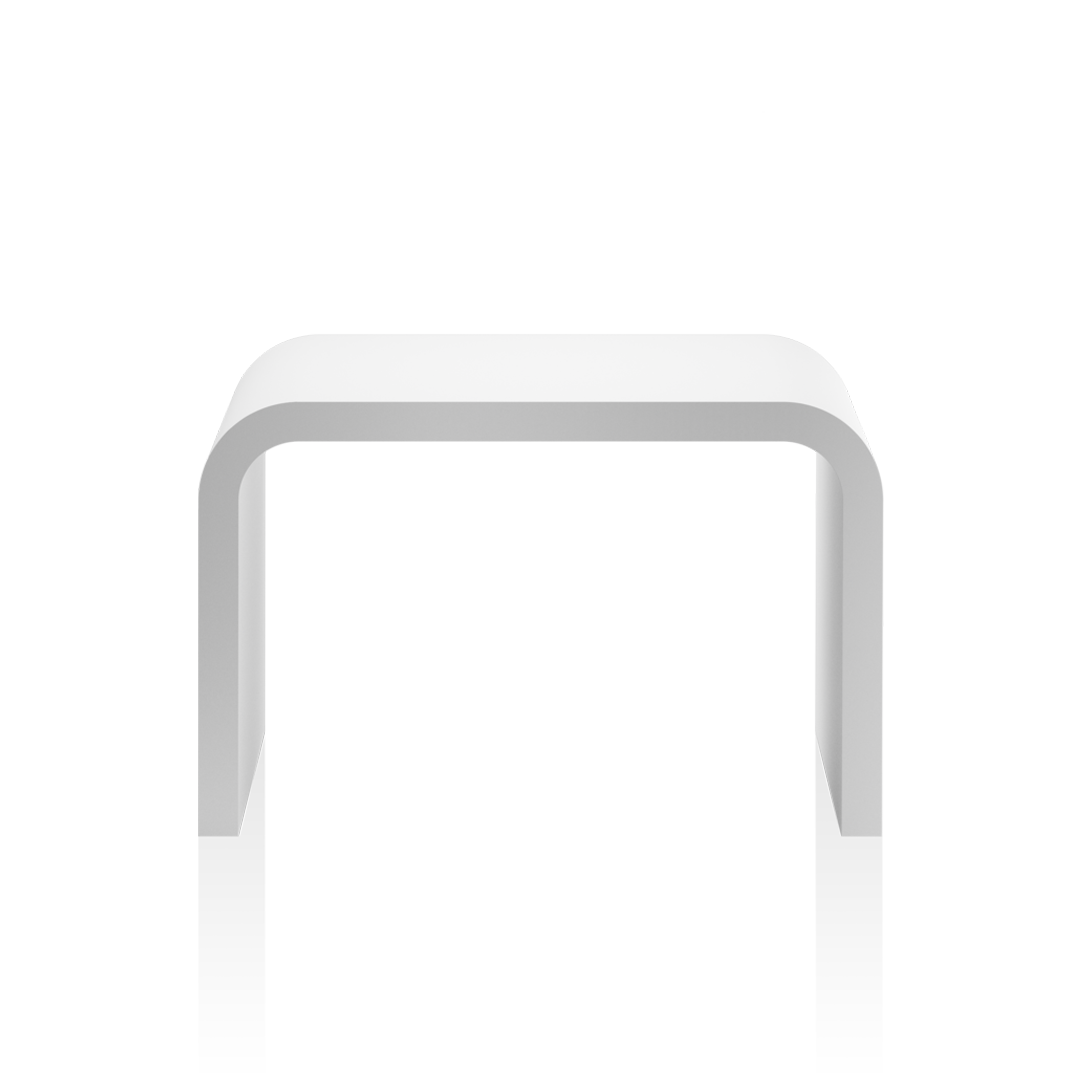 white matte footstool