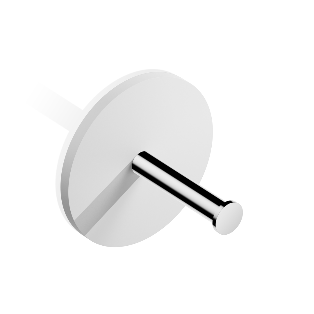 white/chrome toilet paper holder