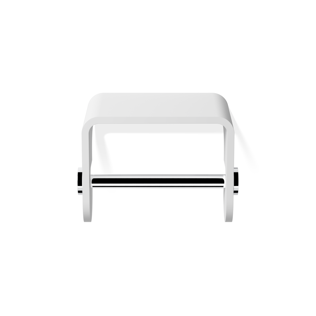 white/chrome toilet paper holder