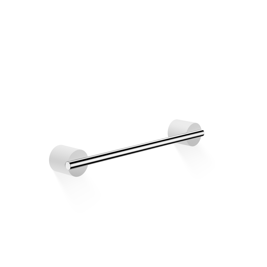 white/chrome towel rail