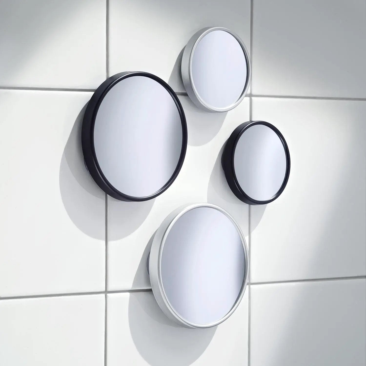 silver make-up mirror