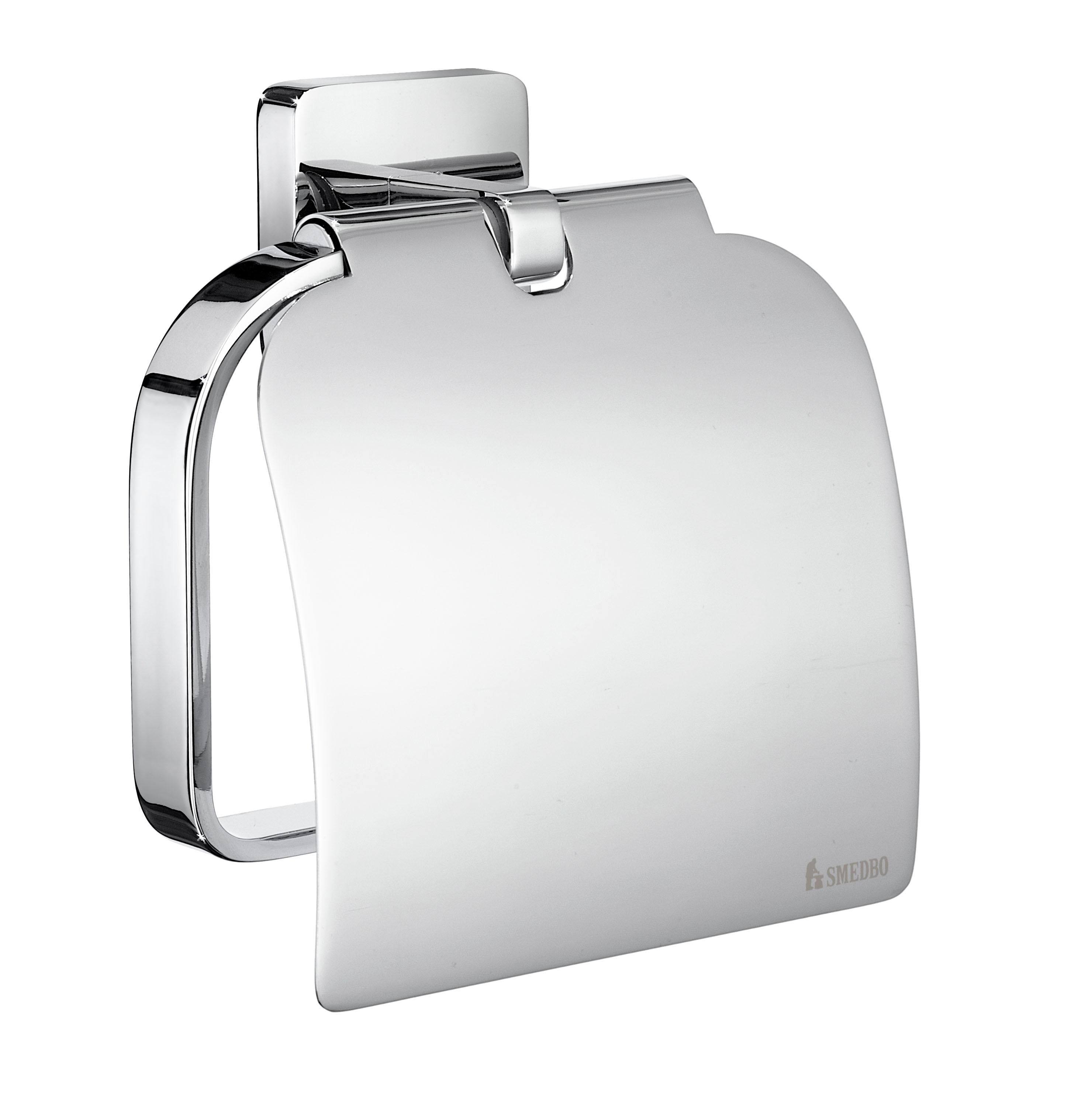 polished chrome toilet roll holder