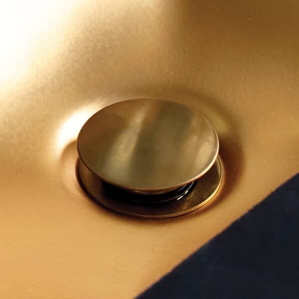 brushed gold sink drain