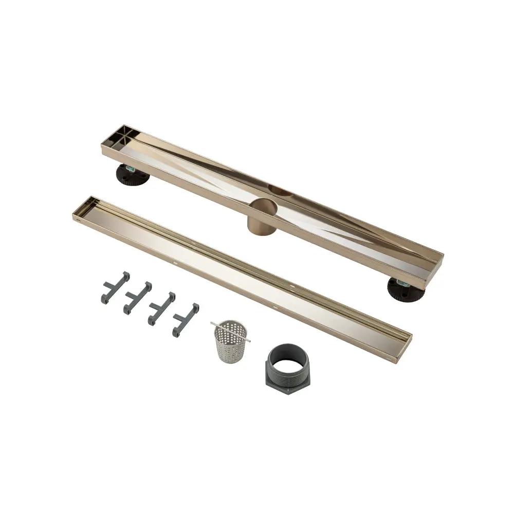 Flusso 24" Tile Insert Linear Drain with 2" Outlet by Flusso