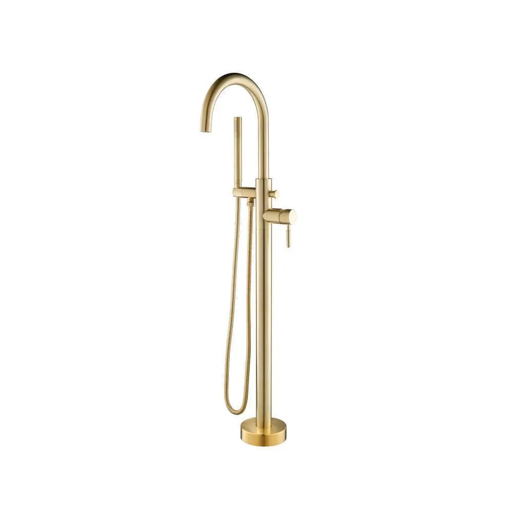 Flusso Serie 100 Freestanding Floor Mount Bathtub / Tub Filler with Hand Shower by Flusso