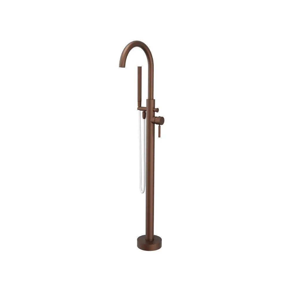 Flusso Serie 100 Freestanding Floor Mount Bathtub / Tub Filler with Hand Shower by Flusso