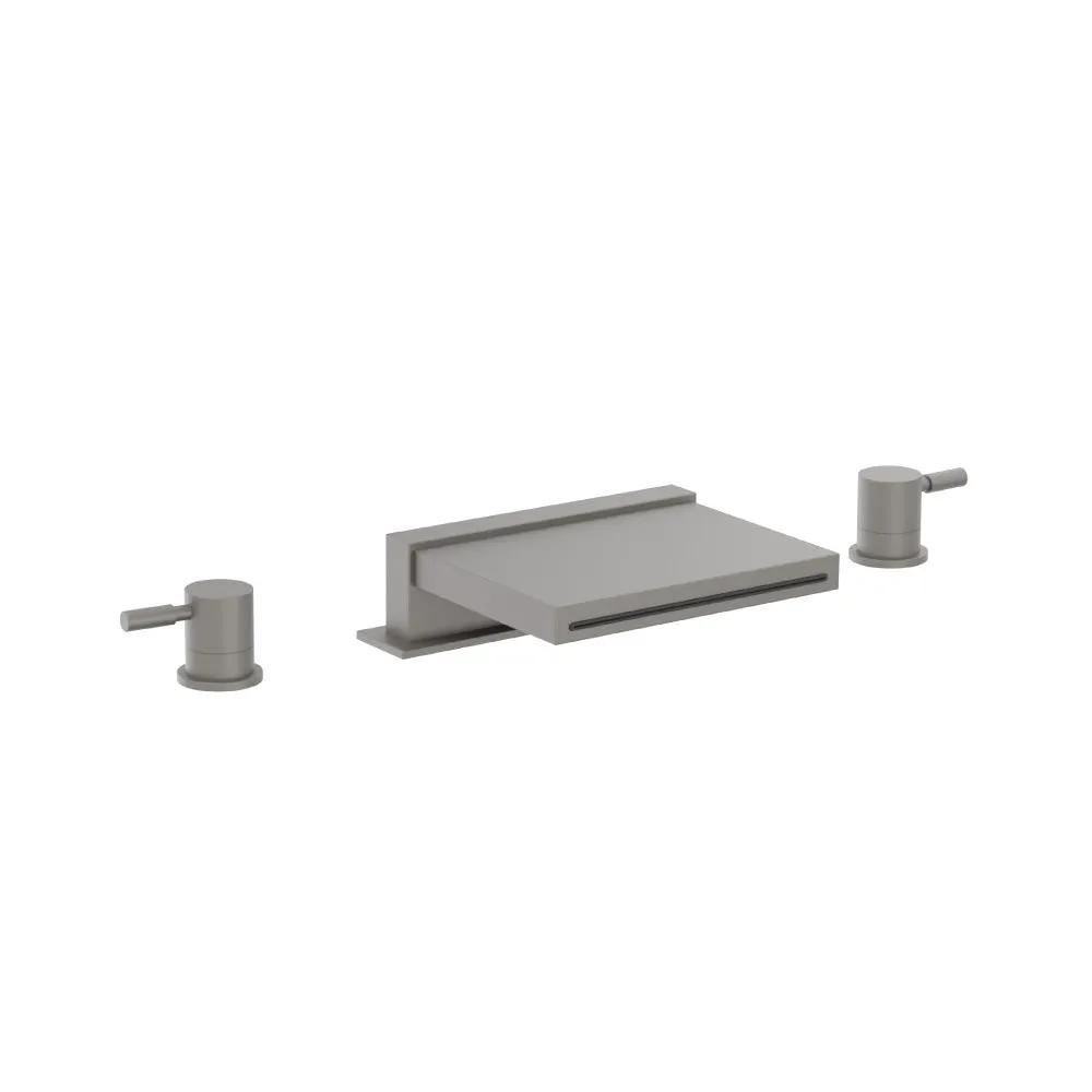 Flusso Serie 100 3 Hole Deck Mount Cascade / Sheet Flow Roman Tub Faucet by Flusso