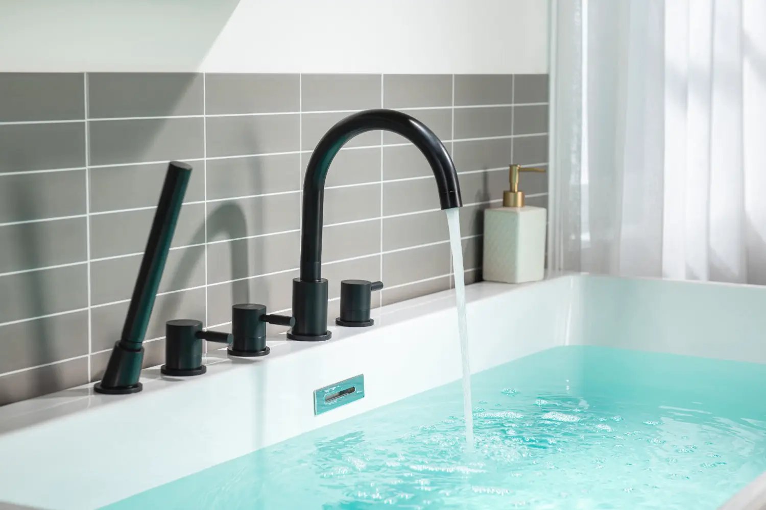 matte black tub faucet