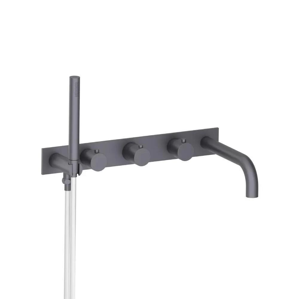 Flusso Serie 100 Wall Mount Tub Filler with Hand Shower by Flusso