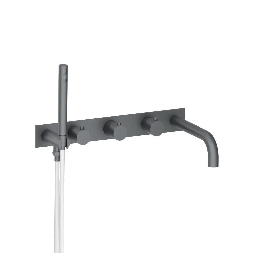 Flusso Serie 100 Wall Mount Tub Filler with Hand Shower by Flusso