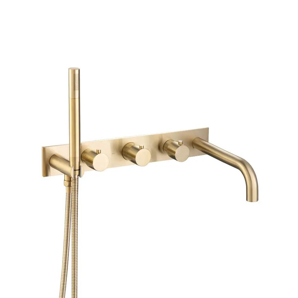 Flusso Serie 100 Wall Mount Tub Filler with Hand Shower by Flusso