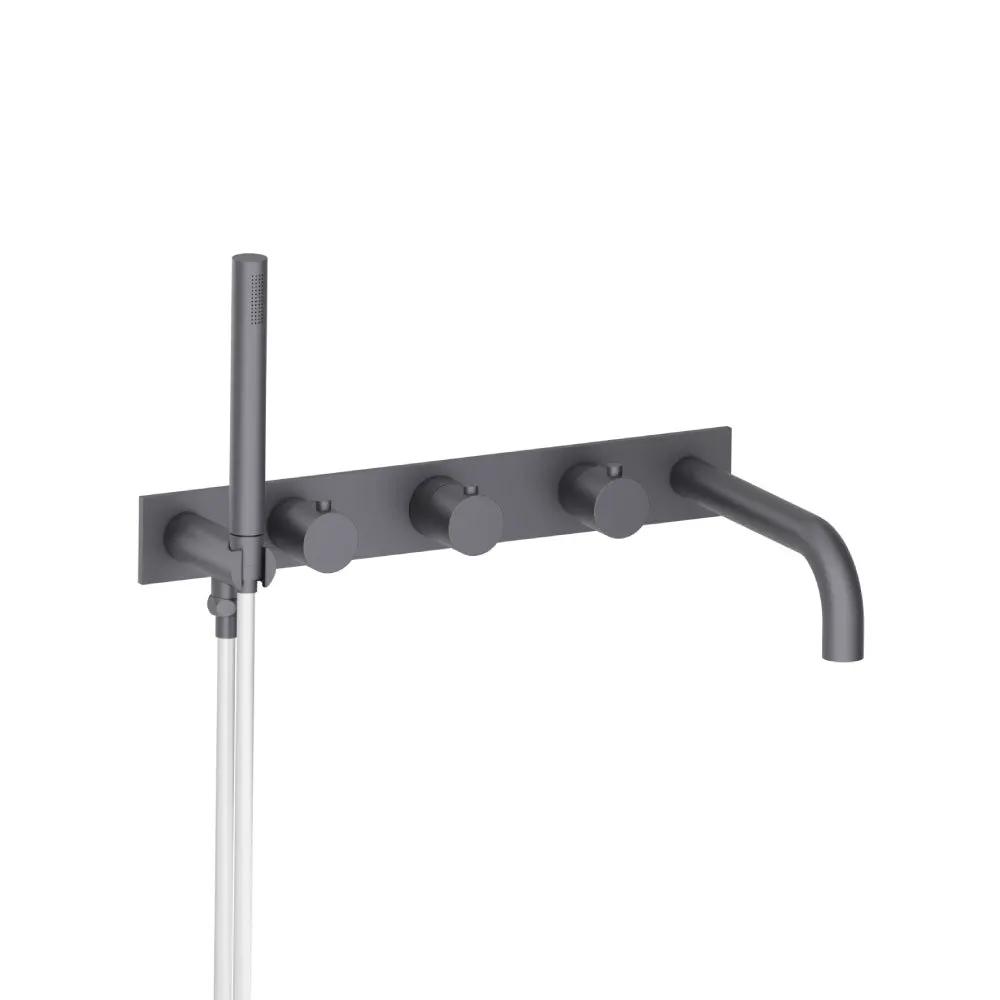 Flusso Serie 100 Trim for Wall Mount Tub Filler with Hand Shower by Flusso