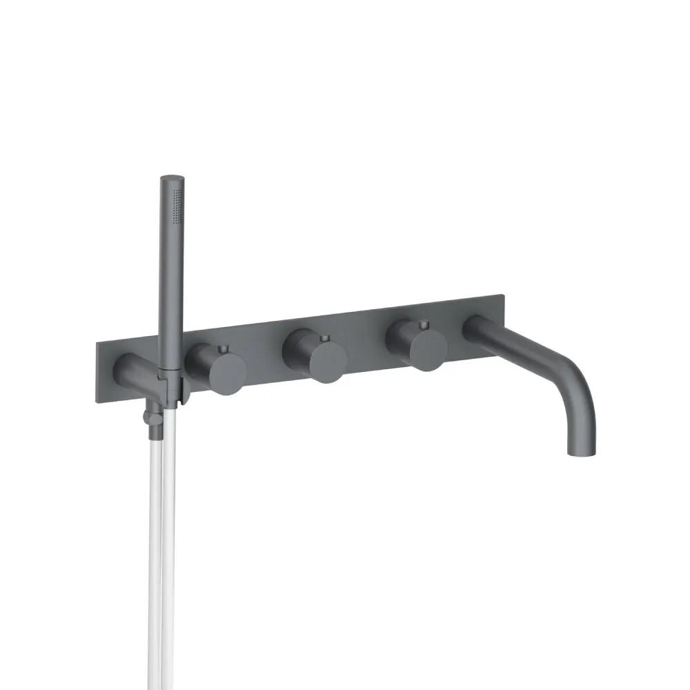 Flusso Serie 100 Trim for Wall Mount Tub Filler with Hand Shower by Flusso