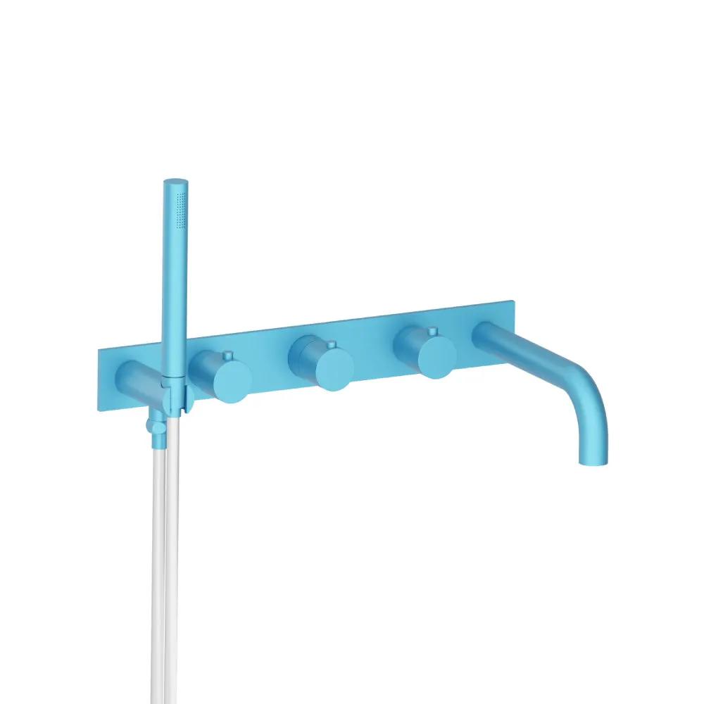 Flusso Serie 100 Trim for Wall Mount Tub Filler with Hand Shower by Flusso